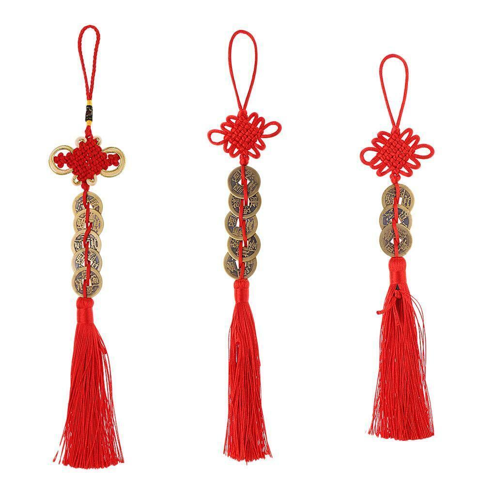 6 lot Chinese Amulet Feng   Hanging Pendant Tassel Decorative