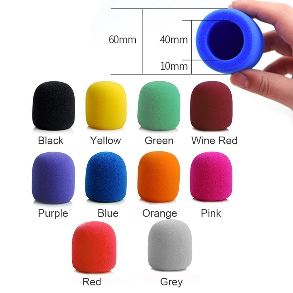 5 pcs Colorful Professional Studio Soft Sponge Microphone Cap Cover Protective