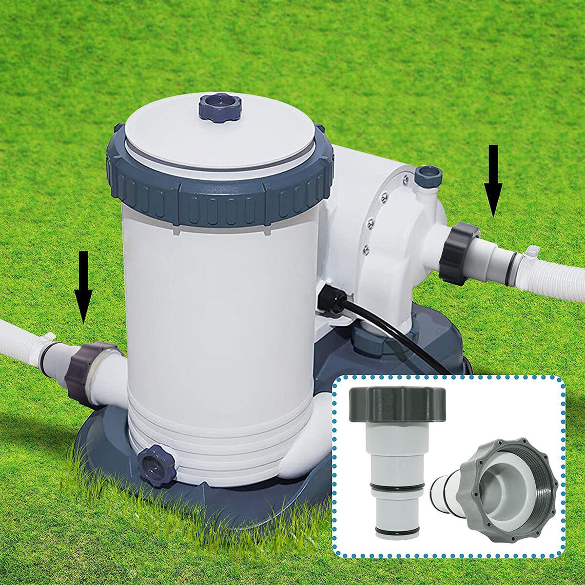 Hose Adapter Replacement Durable & Multi-Scene Use for Pool System (2pcs)