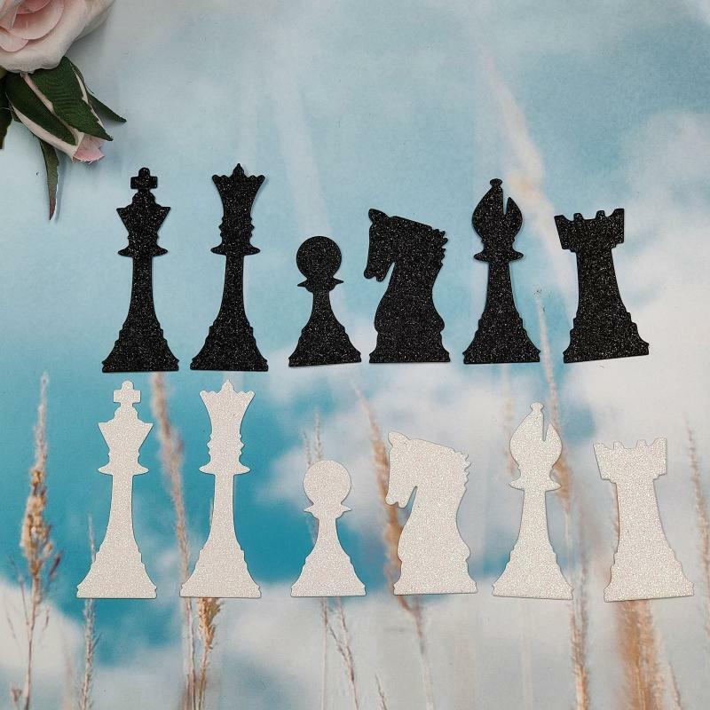 International Chess Metal Cutting Dies Stencil DIY Scrapbooking Album Template
