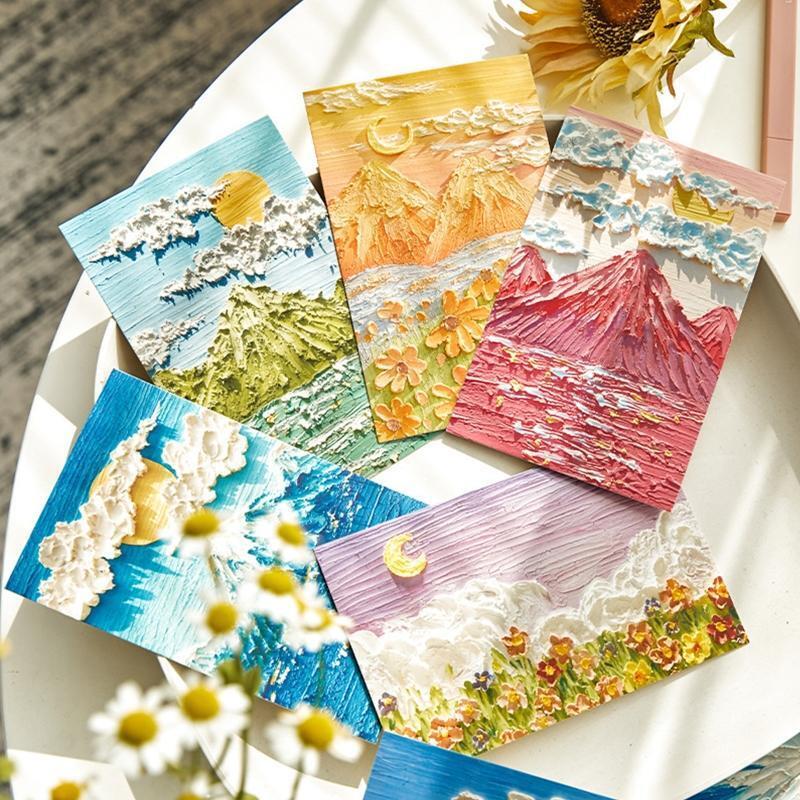 Cute Oil Painting Thank You Card Postcard for Graduation Wedding Anniversary 30x