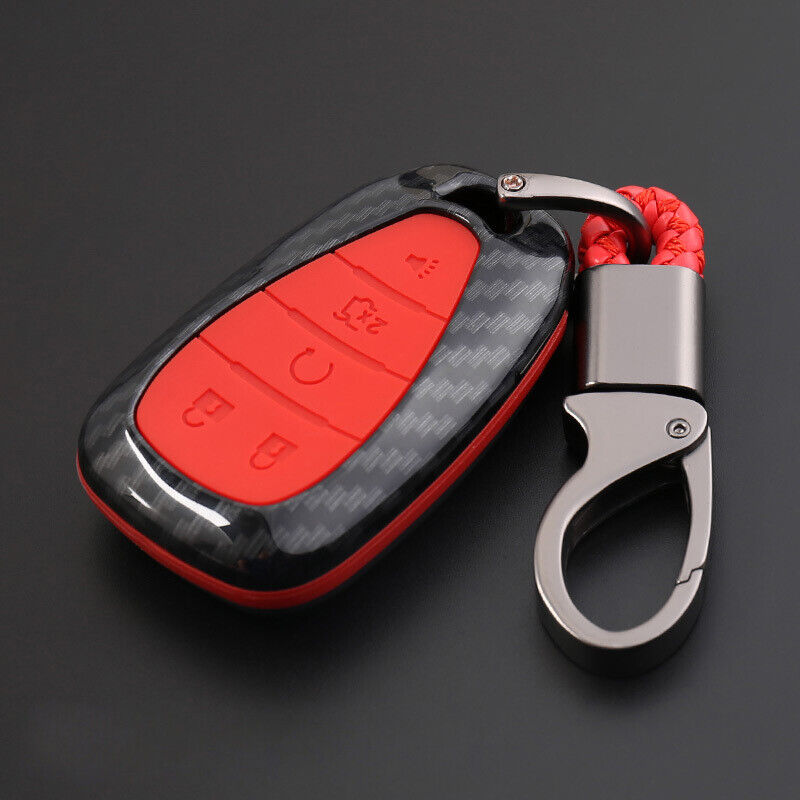 Carbon Fiber Texture Key Cover Case Fit for Chevrolet Malibu Camaro Cruze Blazer