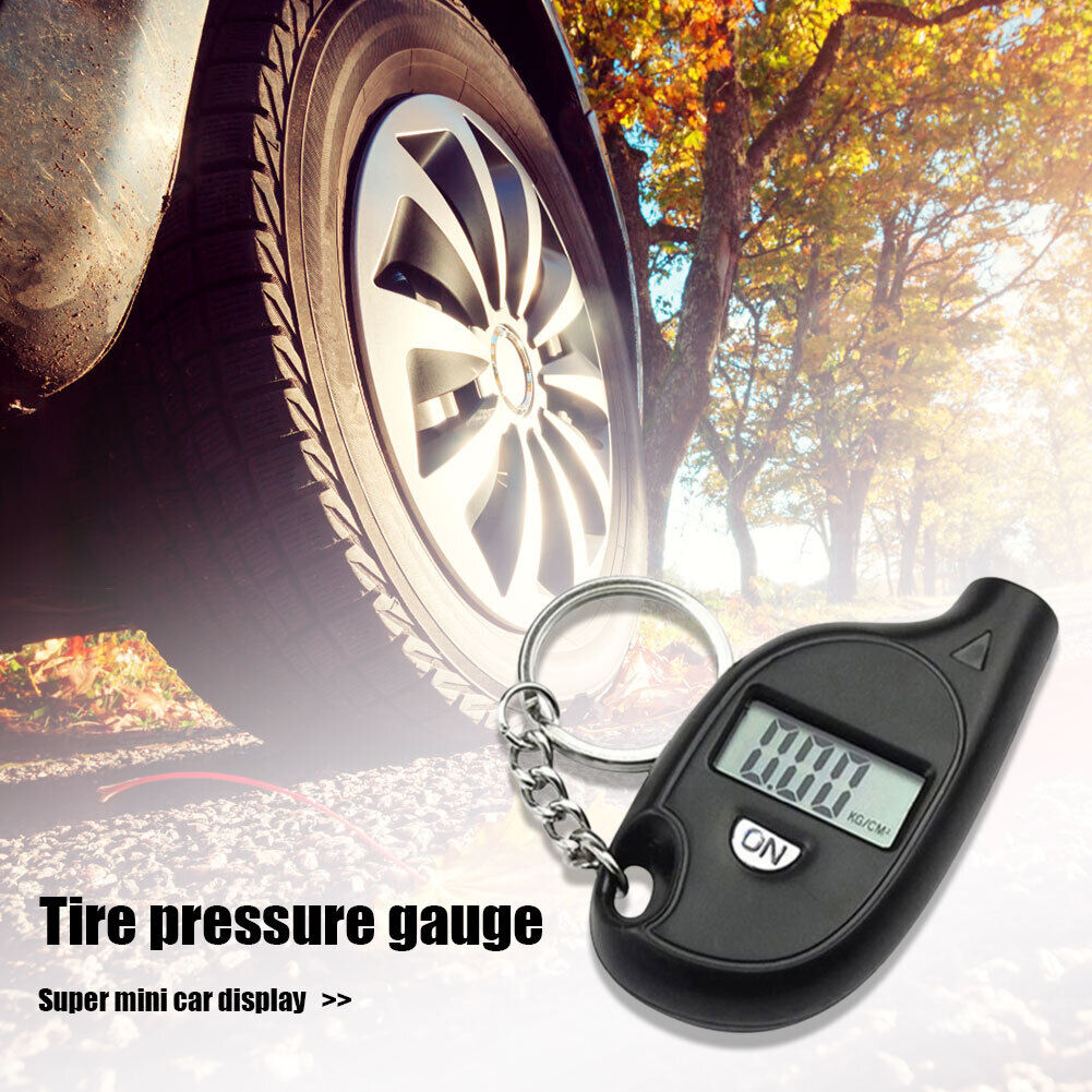 Mini LCD Digital Tire Pressure Gauge Keychain Car Tyre Air Pressure Gauge