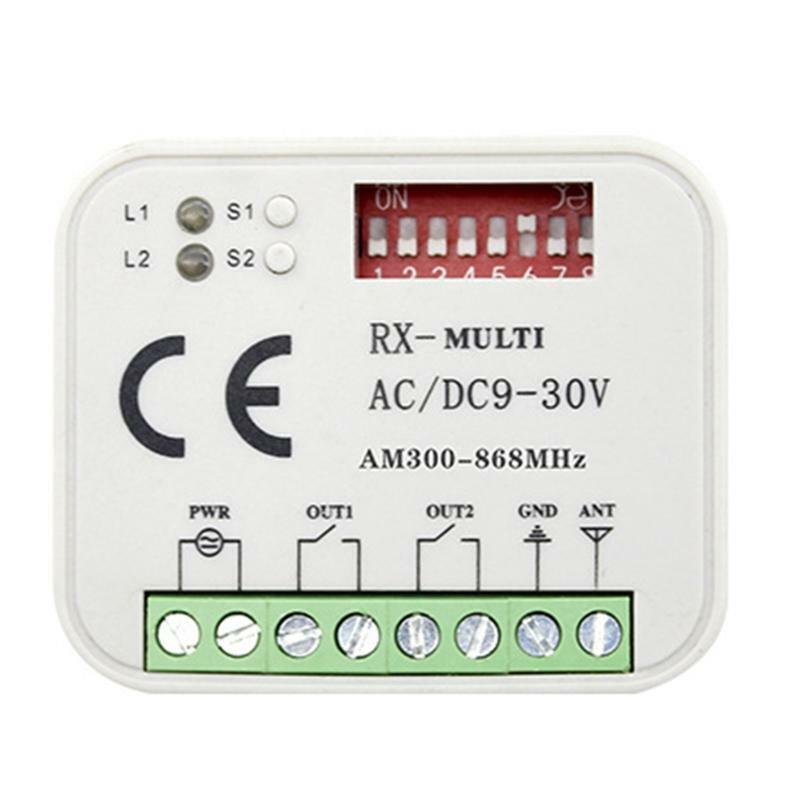 AC/DC 9-30V Receiver For Garage Door Command Gate Control Transmitter Controller