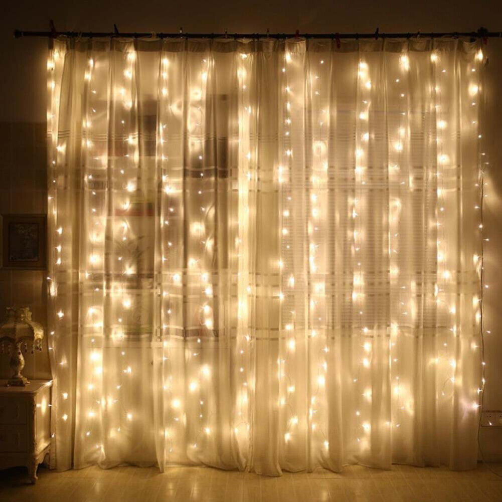 200LED USB Curtain Lamp Christmas Home Decorative Lights Garden Fairy Light