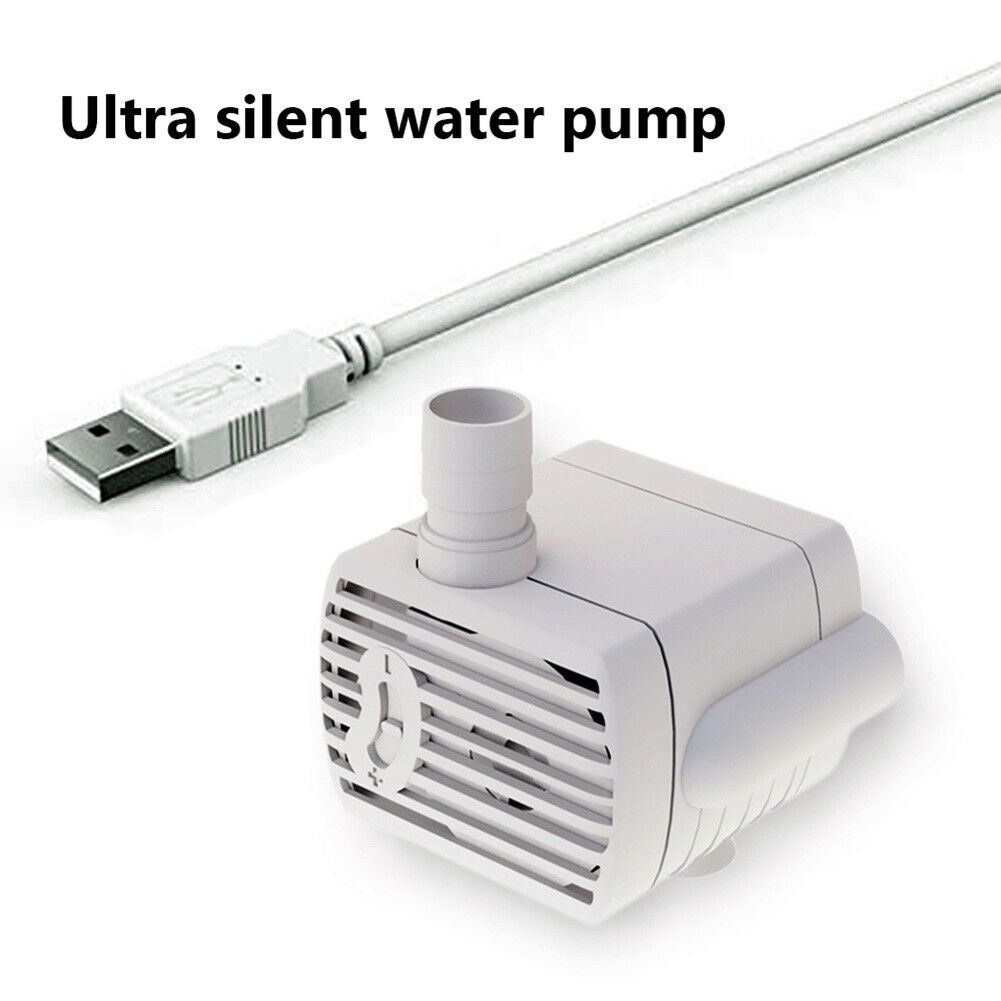 Pet Cat Water Dispenser Pump USB Fish Tank Aquarium Drinking Fountain Pump