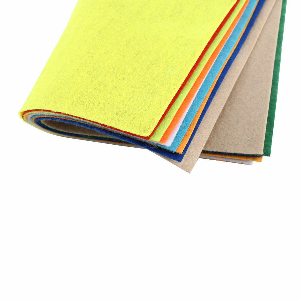 10pcs Mix Color Squares Non Woven Felt Fabric Sheets For Kids DIY Art Handcraft