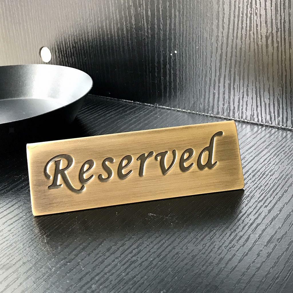 Stainless Reserved Table Sign Card Wedding Bar  Tabletop Decor