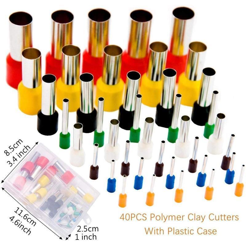 Kids Clay Sculpting Tools Circle Shape Cutters Cake Decorating Double-Head 63pcs