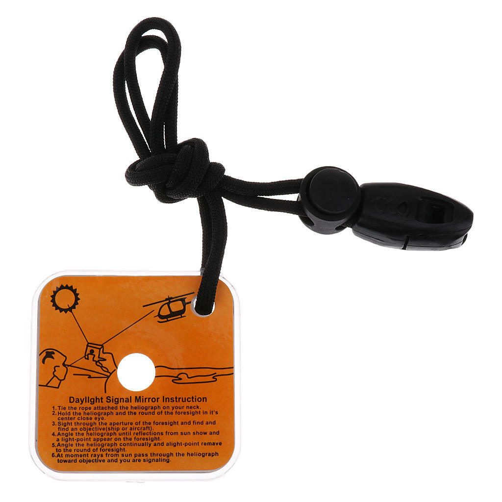 2pcs Outdoor Signal Mirror Survival Emergency Tool Hunting Hiking Camping