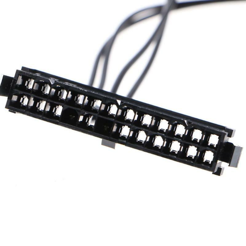 Dual Power Supply Adapter Cable 24-pin ATX Motherboard For Synchro Start Mining