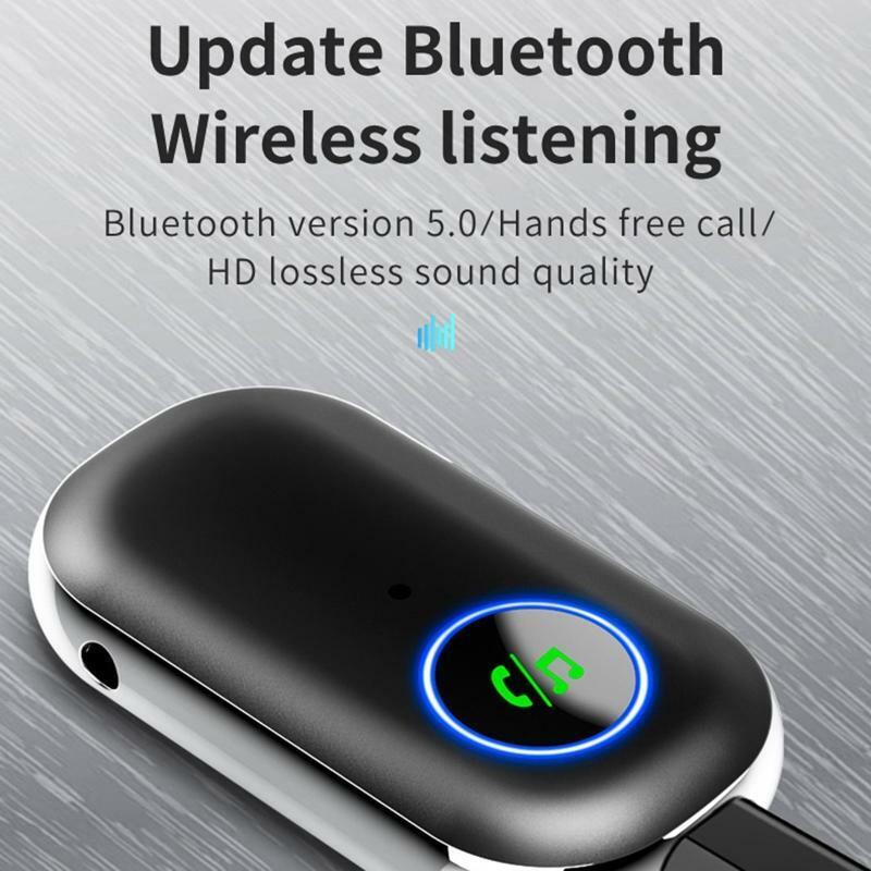Bluetooth-compatible5.1 Wireless Receiver Car Mobile Phone 3.5 Aux Audio Adapter