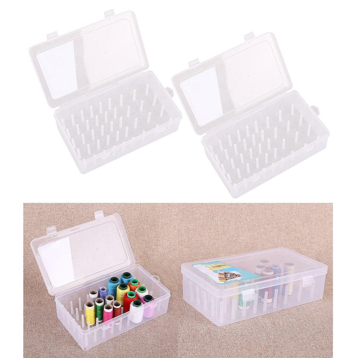 2x Large Durable Sewing Thread  Craft Case 24x14cm Sorting Holder