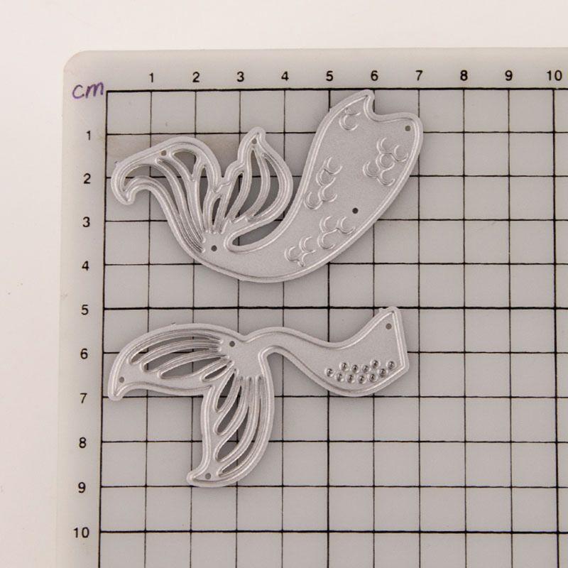 Fish Tail Metal Cutting Dies Stencil Scrapbooking DIY Album Stamp Paper Emboss