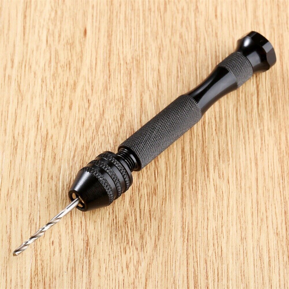 New Mini Micro Hand Drill + 10Pcs Twist Drills for Wood Jewerlry Plastic Rubber