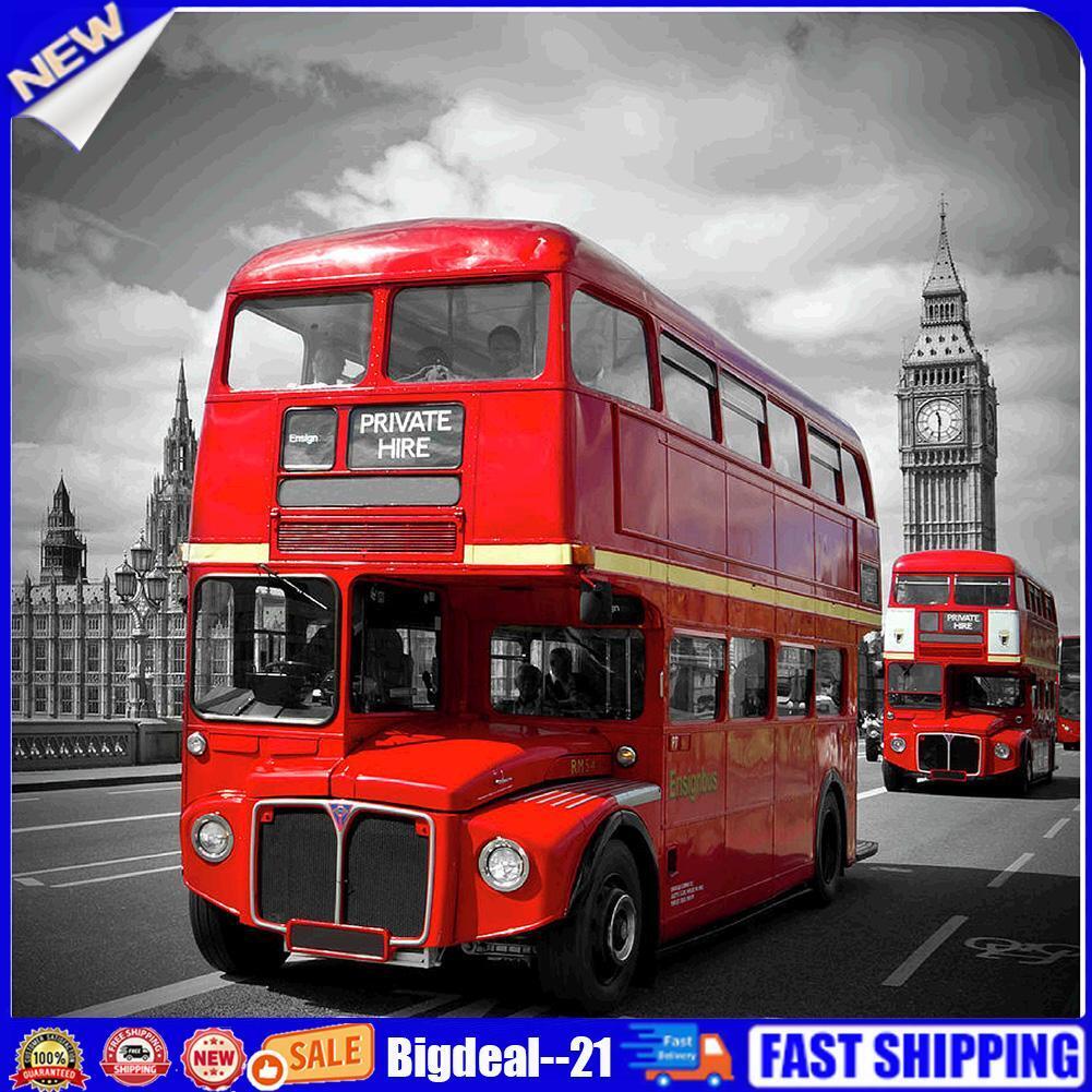 5D Double-Decker Bus Mosaic Home Decor Full Drill Diamond Painting Bead Art