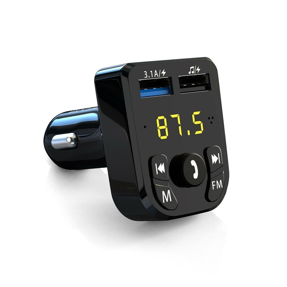 12/24V AUX 2USB Hands-Free 5.0 Car Wireless FM Transmitter Adapter PD Charger