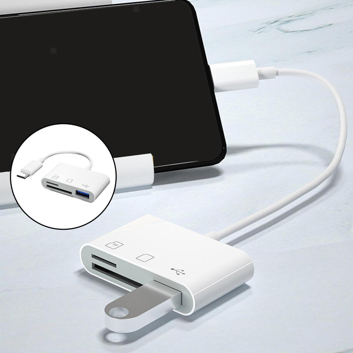 USB C TF SD Card Reader SD to USB C Adapter for Computer Ubc C Devices