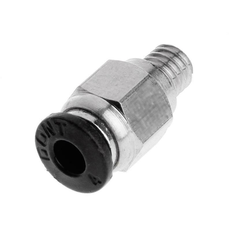 5Pcs Pneumatic Fittings PC4-M6 Bore 4mm For 4mm PTFE Tube Connector Coupler
