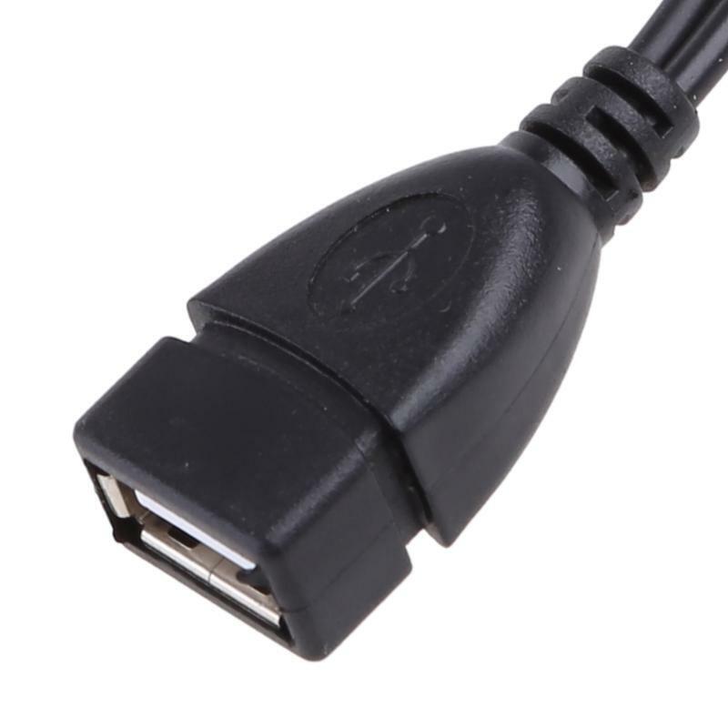 Micro USB 5 Pin Male To USB 2.0 Female Host OTG Y-Splitter Power Adapter Cable