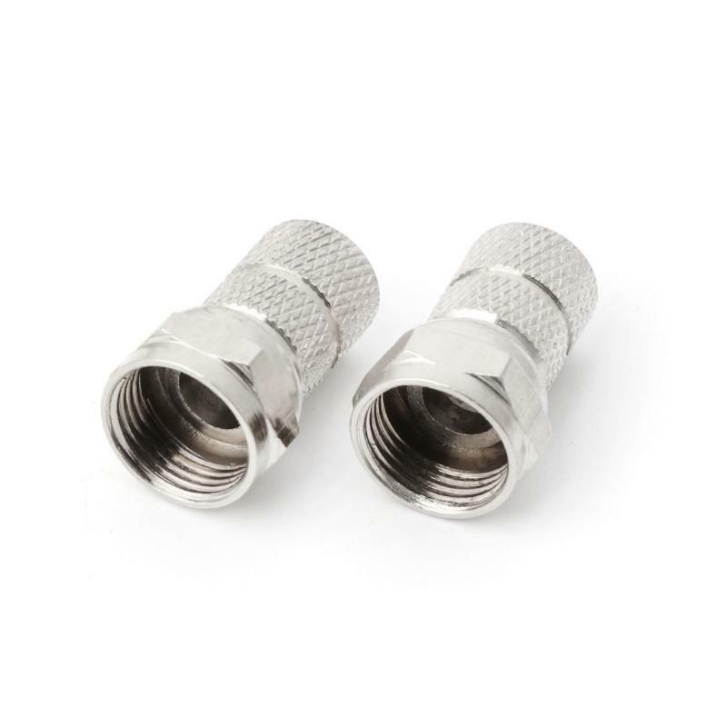 10Pcs F type Satellite Plug for Coaxial Cable RG6 Satellite TV Antenna Connector