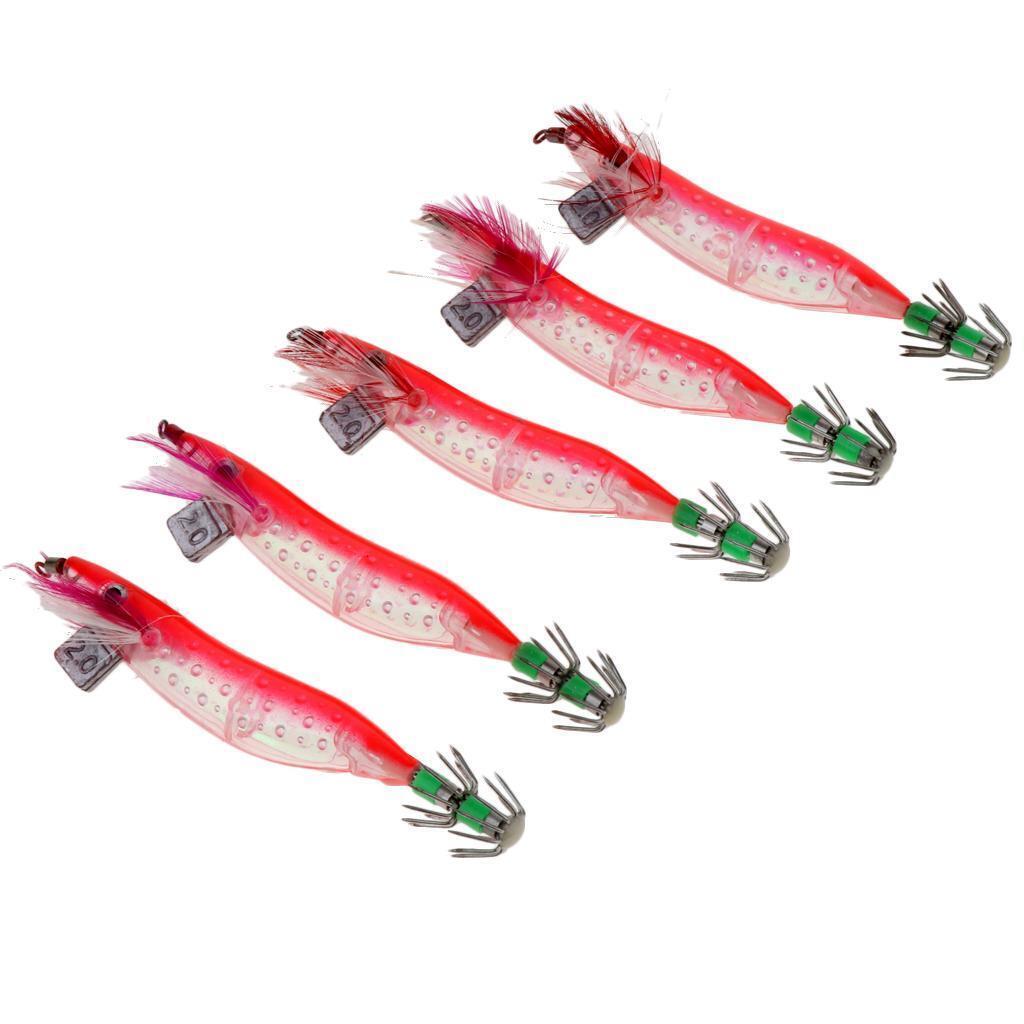 10x Freshwater Saltwater Sea Luminous Fishing Shrimp Lures Tackle Bait Lures