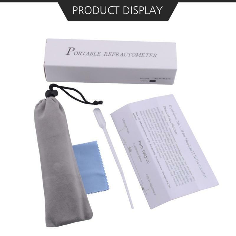 Portable Refractometer with ATC Hand Held 0~32? Specific Food Milk Fruit Tester