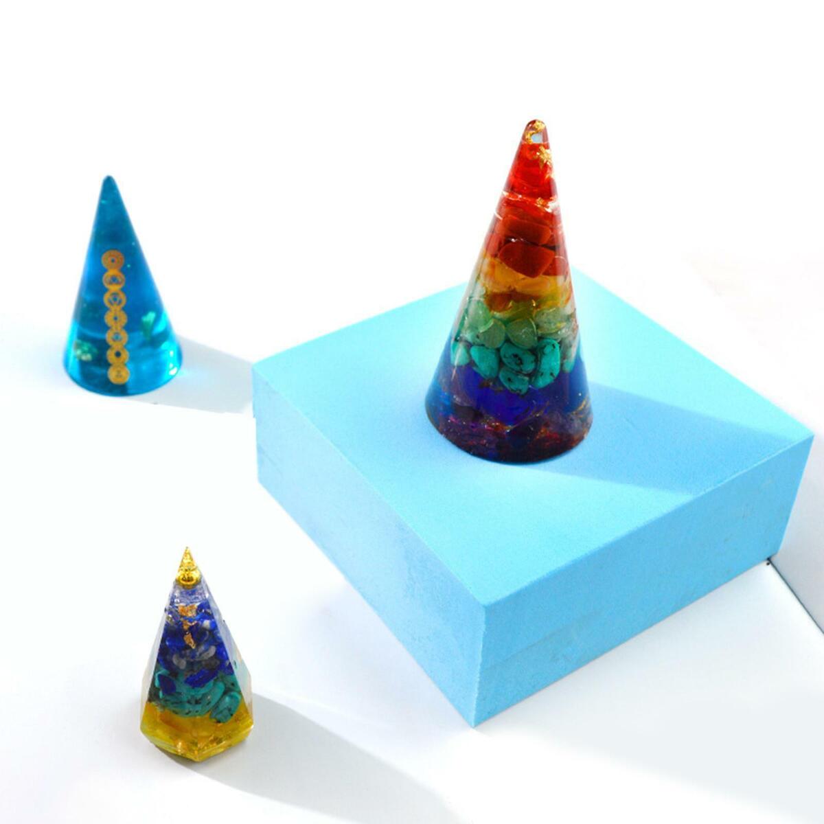 Ring Holder Cone Mold Clear Pyramid Candles Craft Mould Ornament Molds