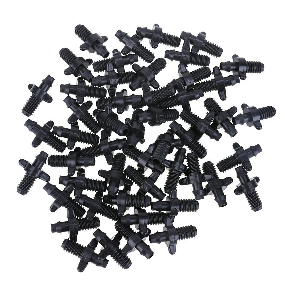 50pcs 6mm Male Thread Single Barbed 4/7mm PVC Hose Connector Home Garden