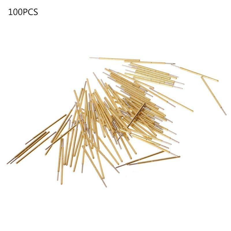 100 Pcs P50-J1 Spring Test Probe Round Head Pin Dia 0.68mm L16mm for PCB Testing