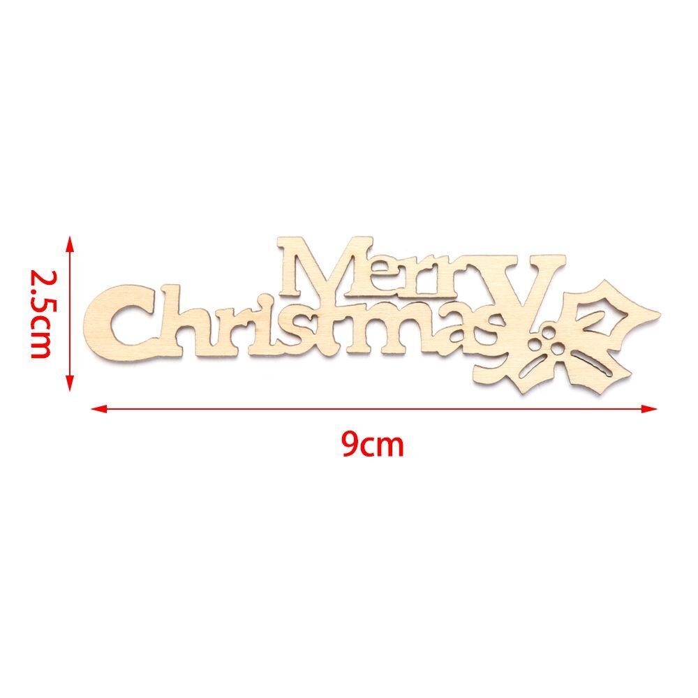 Wood DIY Crafts Wooden Slice Xmas Decoration Wood Pieces Merry Christmas