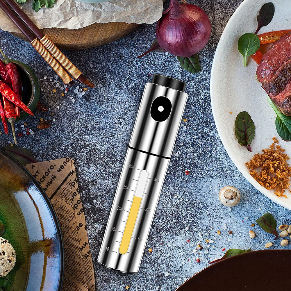 304 Stainless Steel Oil Spray Bottle Barbecue Seasoning Bottle With Scale