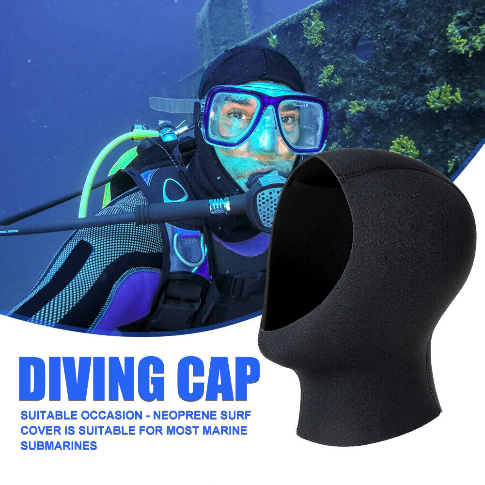 Winter Swim Warm Protect Hair Ear Scuba Diving Cap Shoulder Snorkeling Hat