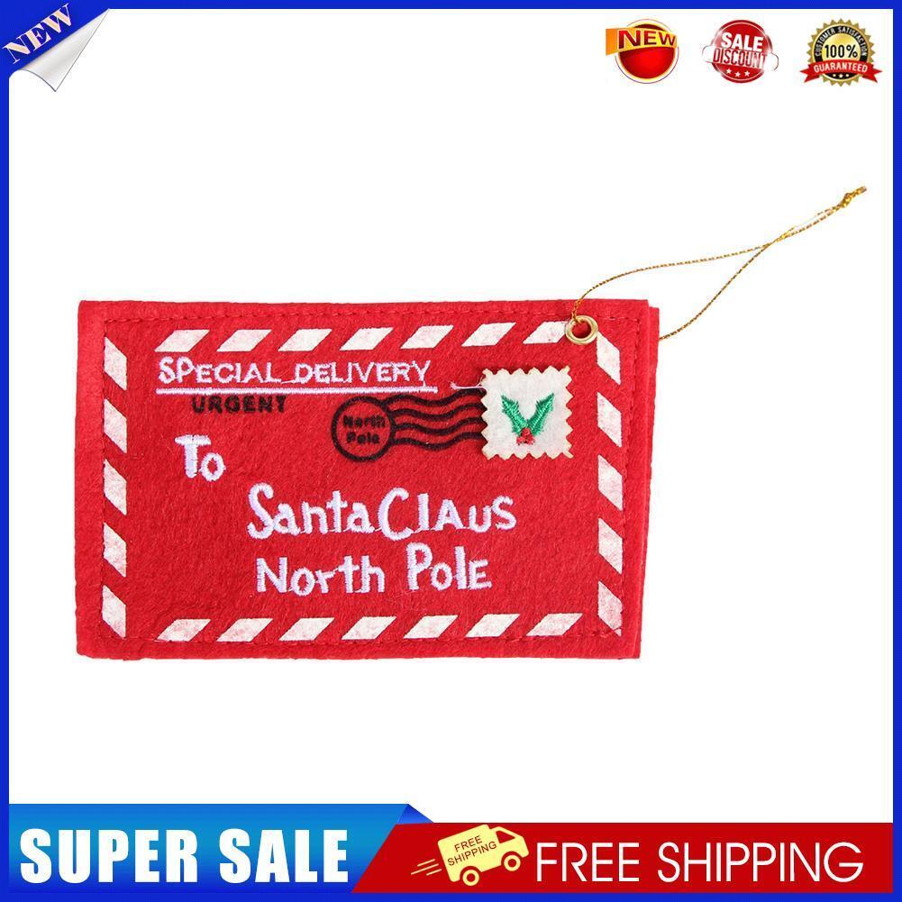 Non-Woven Embroidery Christmas Envelope Xmas Trees Pendant Gift Candy Bags