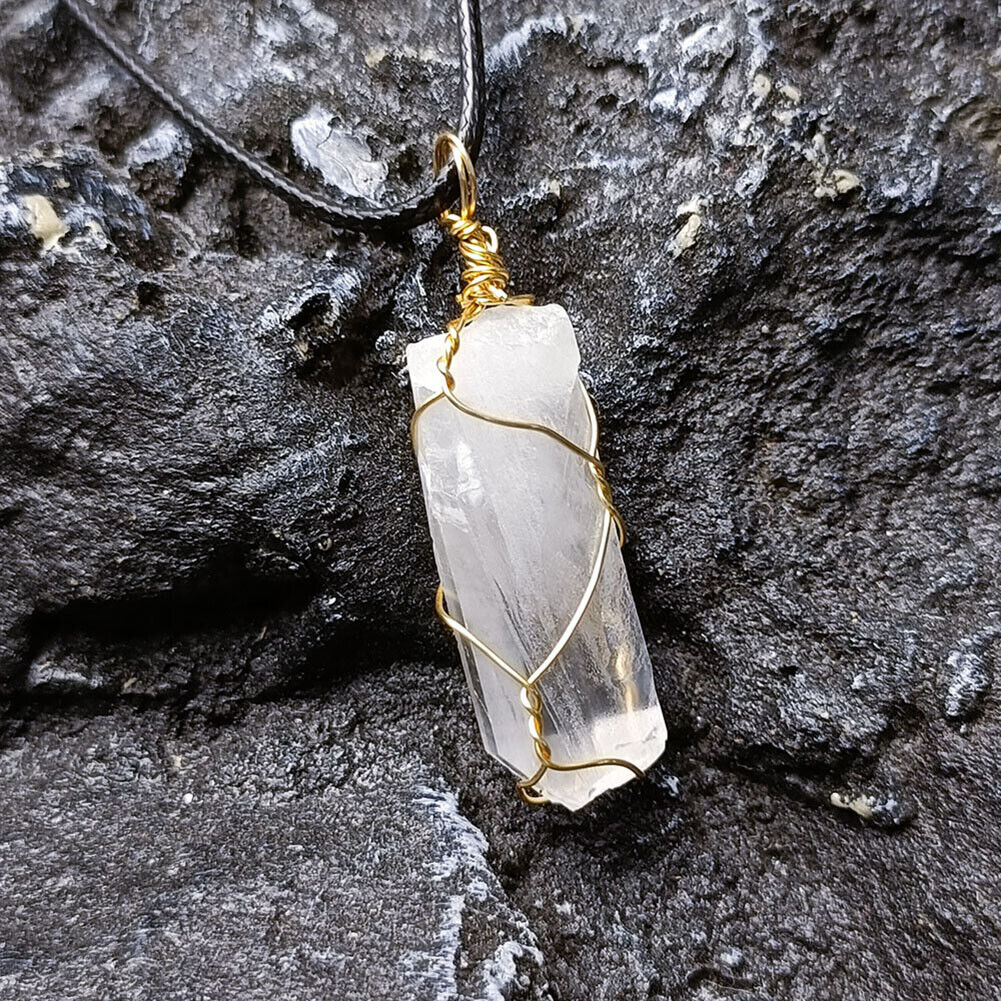 Natural Seven Reiki Chakras Stone Crystal Pendants for Collection Gifts Box