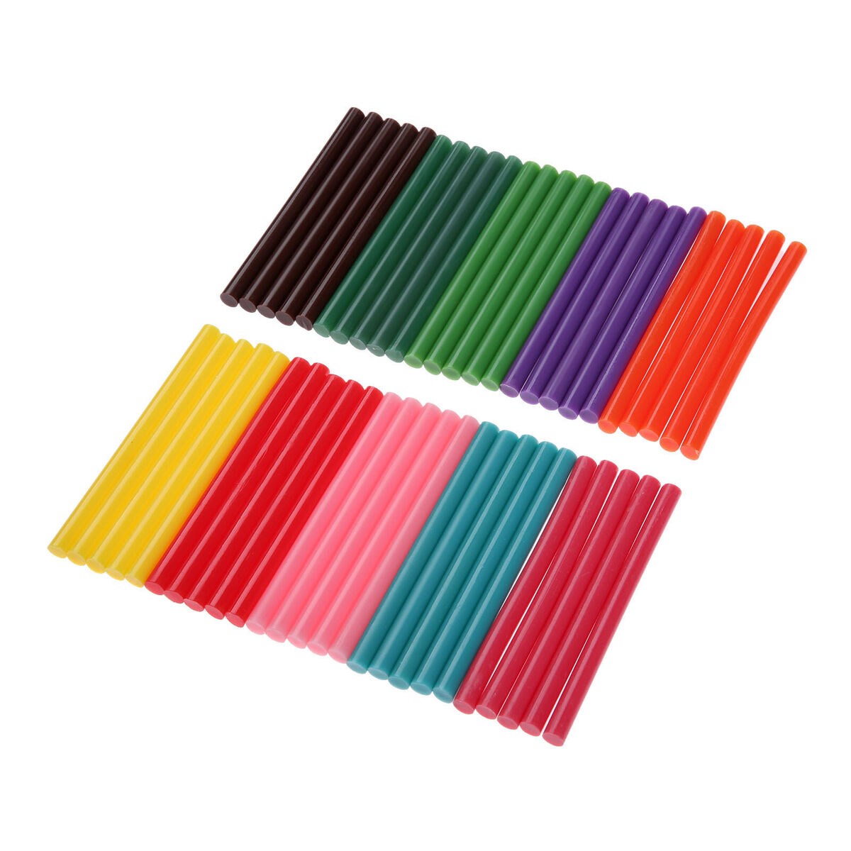 50Pcs/set 10 Colour 7mm*100mm Hot Melt Glue Gun Sticks EVA Glitter Powder Craft