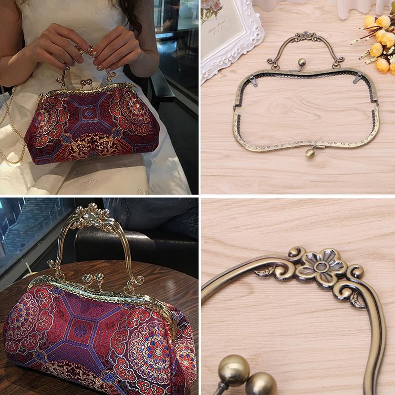 Metal Frame Kiss Clasp Lock Arch For Sewing Handbag Purse Coin Bag 20.5cm x 17cm
