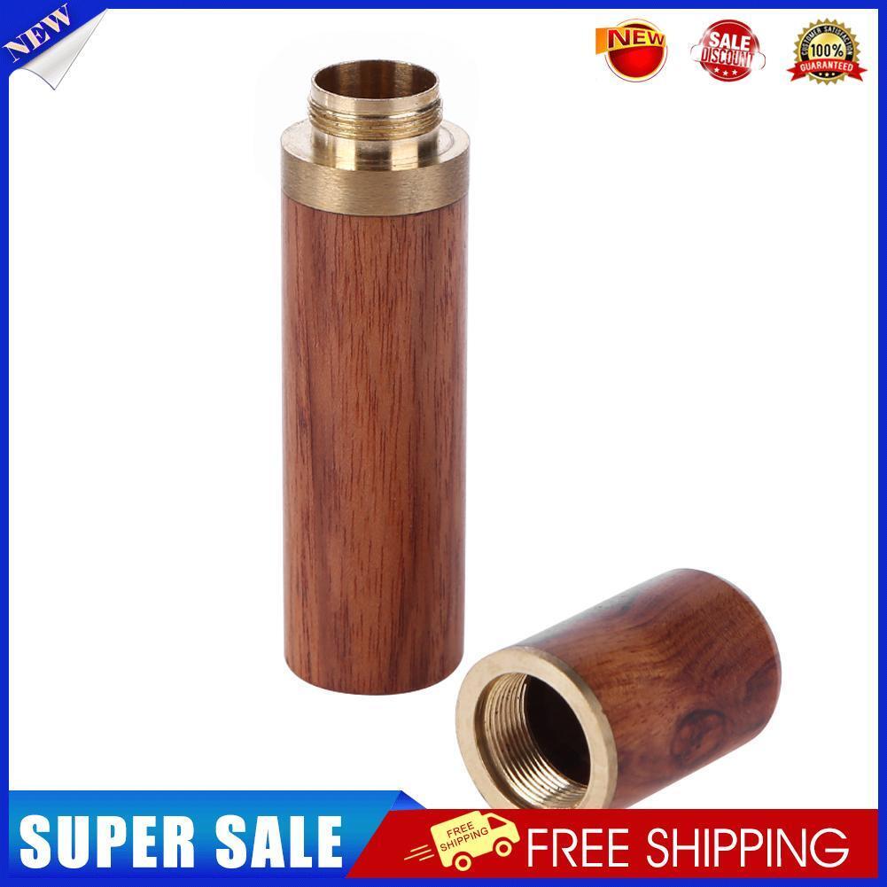 Hand Sewing Needles Wood Box Embroidery Mending Holder Bottle Container