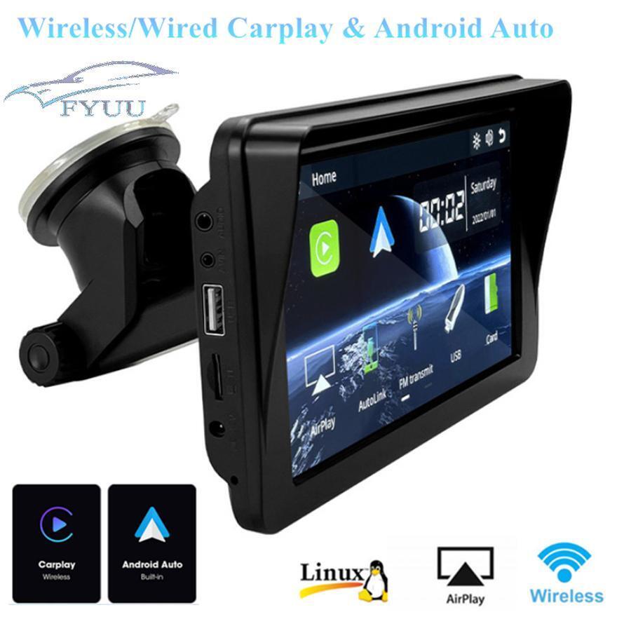 7'' Wireless/Wired Carplay Android Touch Screen Monitor Mirror Link Car Tablet