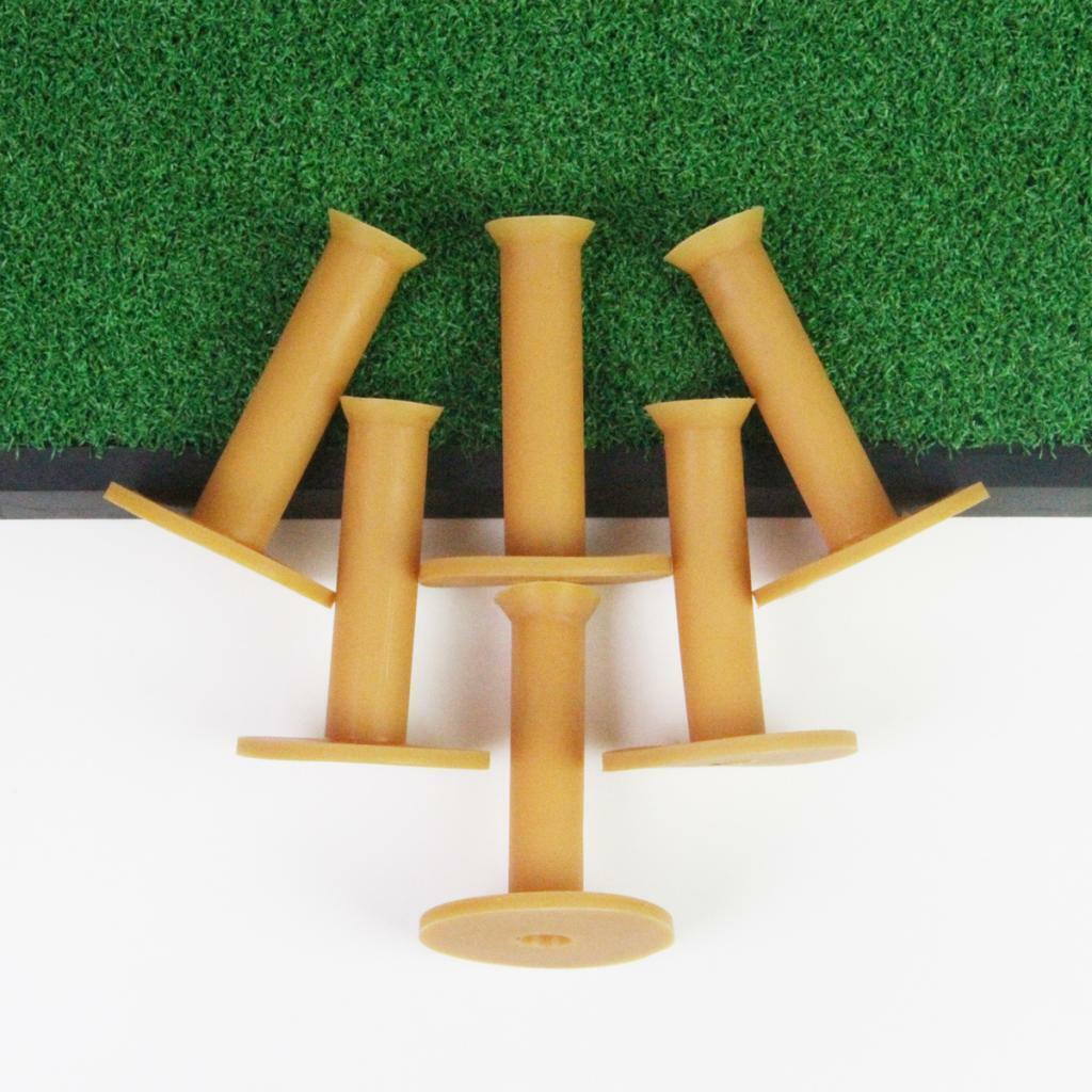 Golf Rubber Tees Driving  6 , 75mm  Size for Practice Mat - Durable