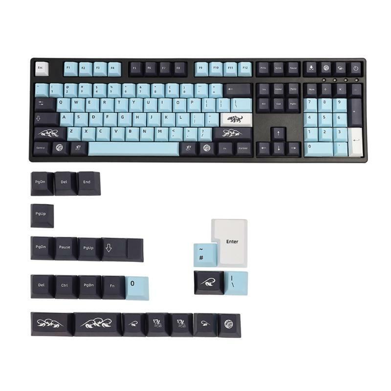 132 Keys PBT Dye Sublimation Keycaps for Mechanical Gaming Keyboard MX Switches