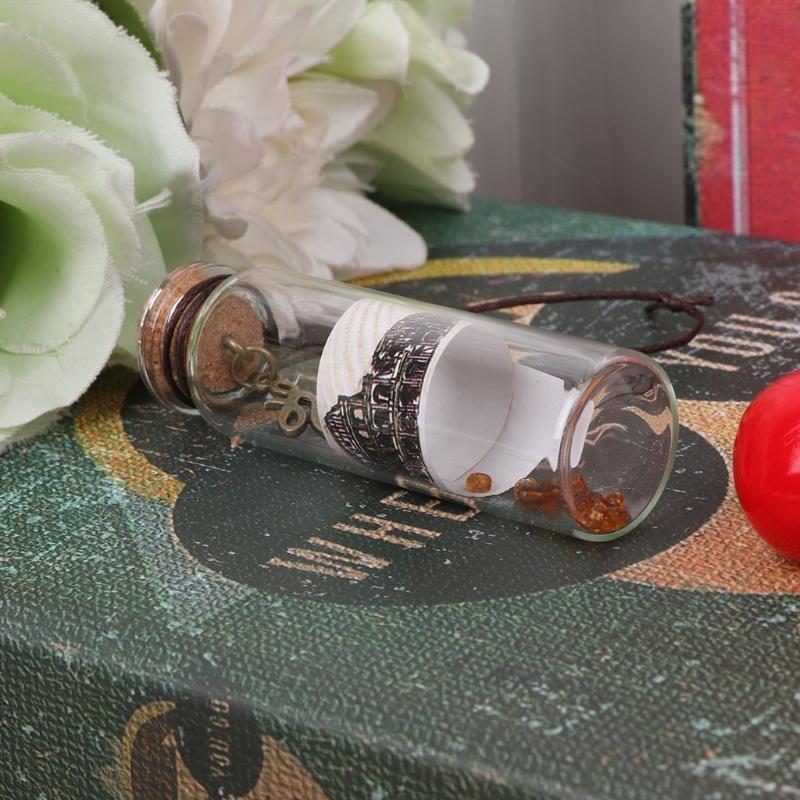 Empty Clear Glass Bottle Lucky Wishing Bottles with Cork Stopper Party Favor