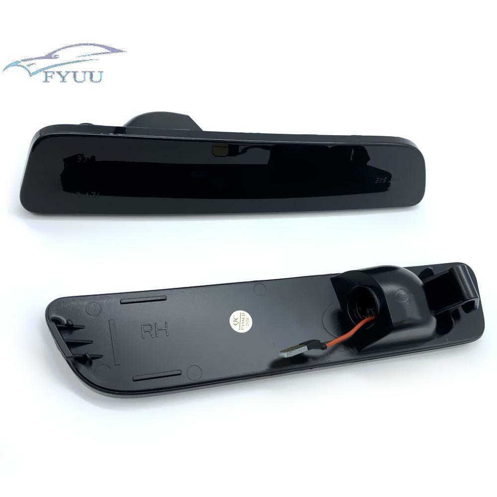 2 Pcs Smoked Lens Red LED Rear Bumper Side Marker Light For 2005-09 Ford Mustang