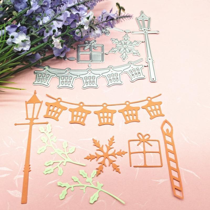 Steet Lamp Snowflake Metal Cutting Dies Stencil Scrapbooking DIY Greeting Card