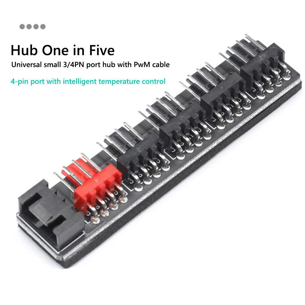 4 Pin PWM Cooler Fan Hub Splitter Extension PC Speed Controller Adapter