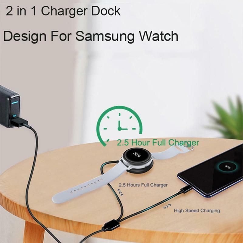 2 in 1 Charging Holder for S3 Classic SM-R770 Gear Sport SM-R600 Charger Cradle