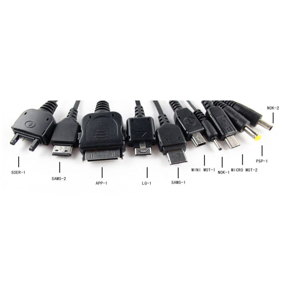 10 in 1 USB Charging Cable Universal Mobile Phone Multi-Function Power Cord