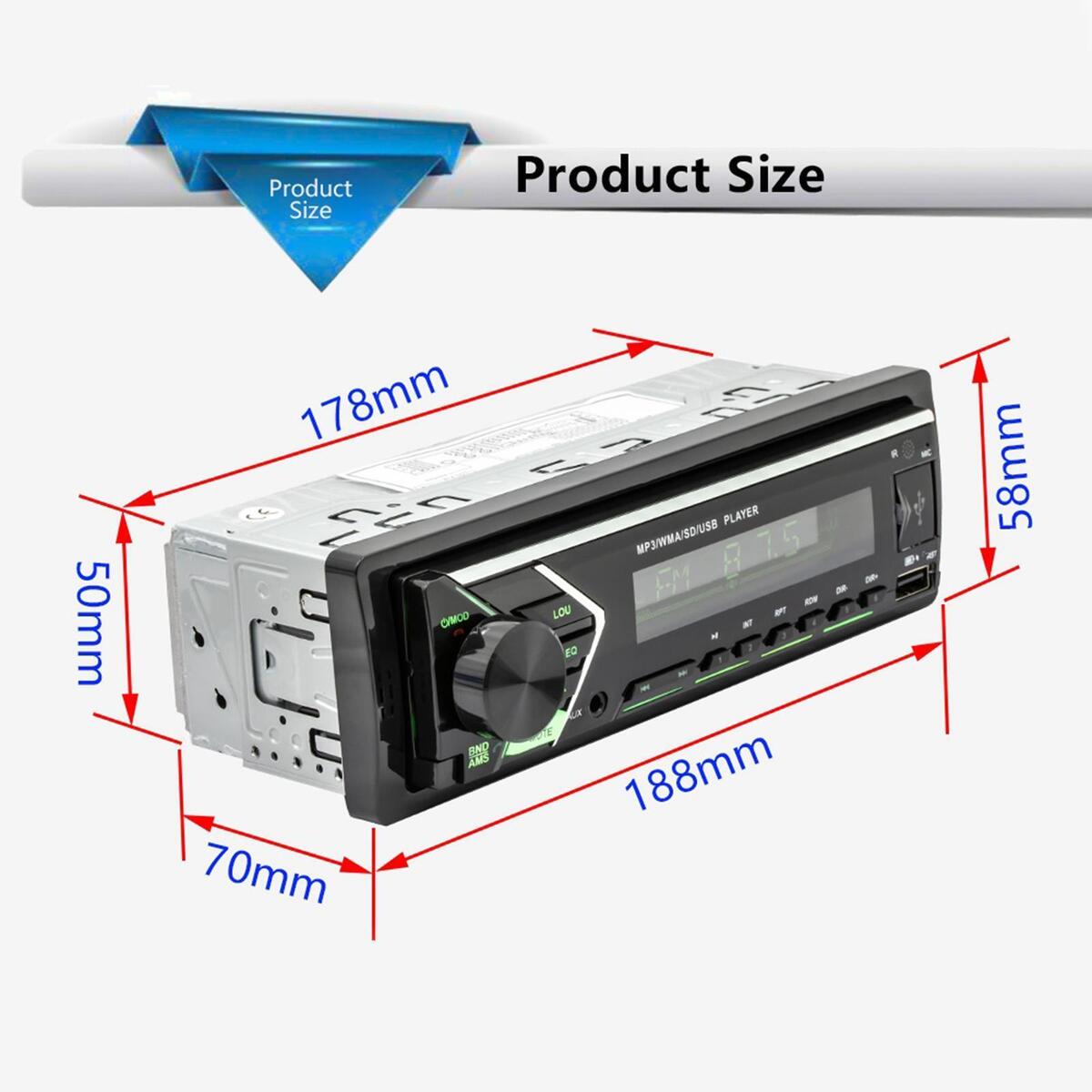 12V Audio Systems TDA7389 Chip MP3 Player Auxiliary Input FM Radio Receiver,