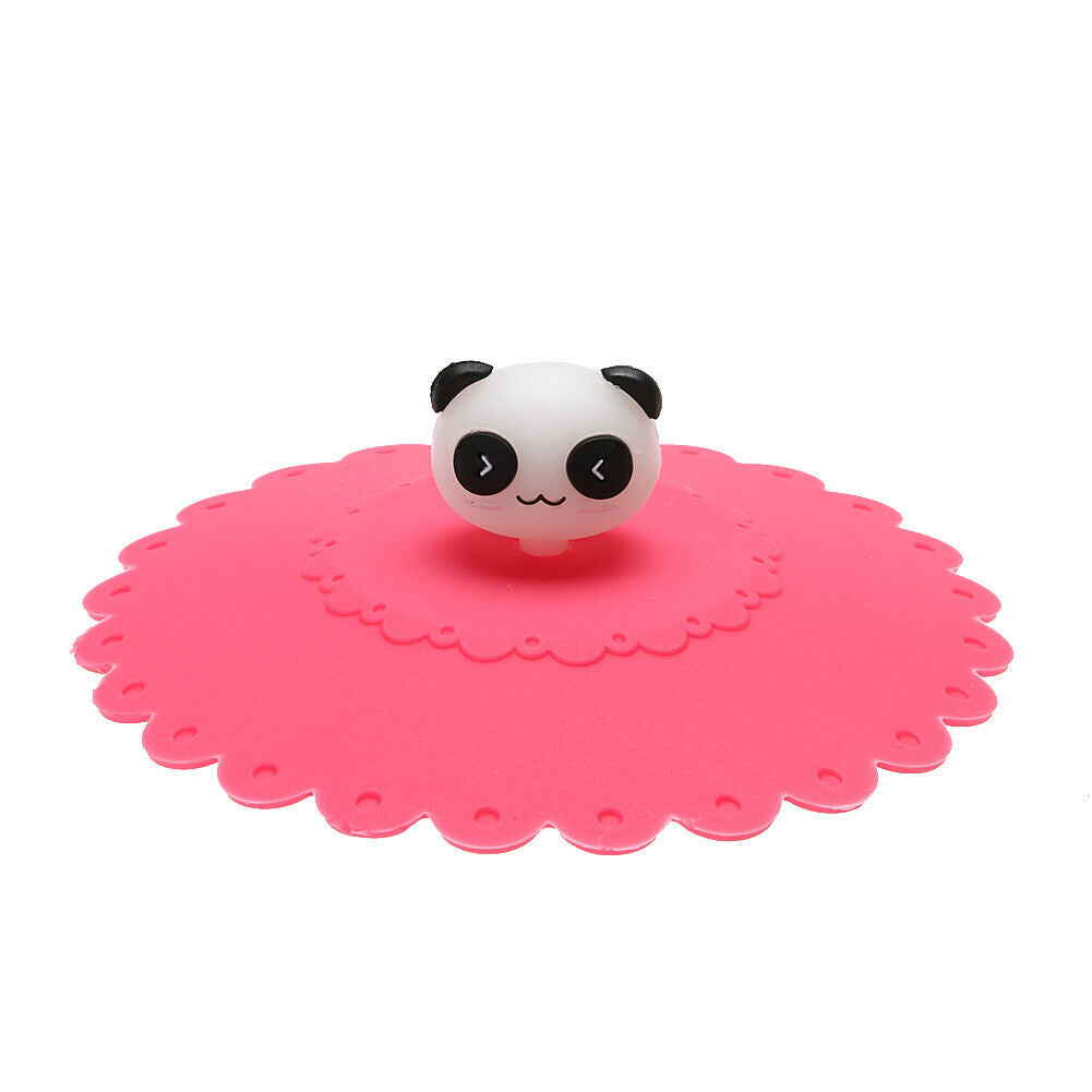 Cute Anti-dust Silicone Glass Cup Cover Coffee Seal Lid Cap (Panda)