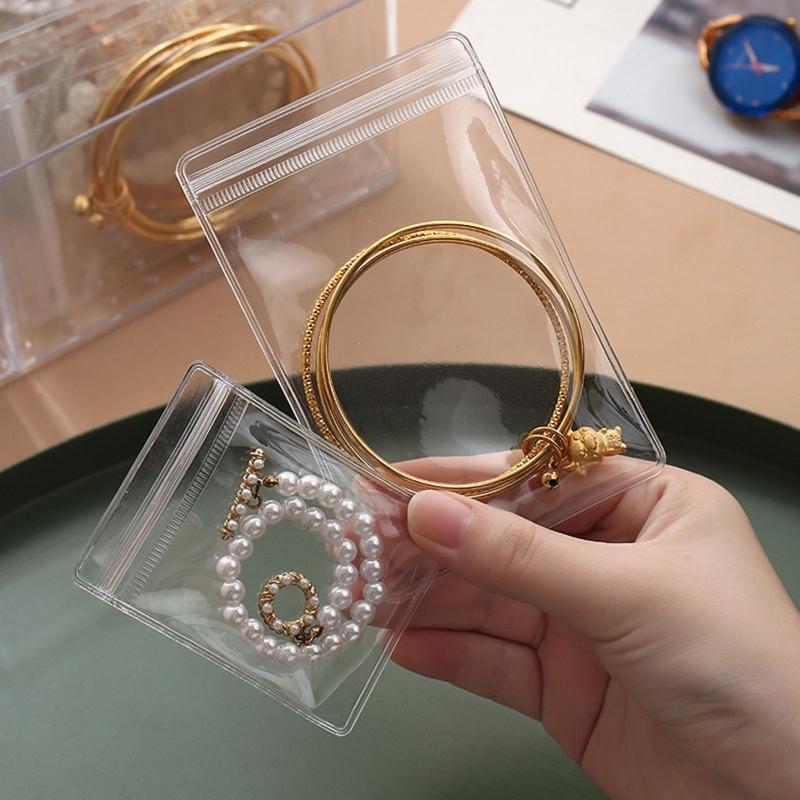 Clear Jewelry Storage Box Gifts Jewelry Zip-lock Bag Reclosable Necklace Bags